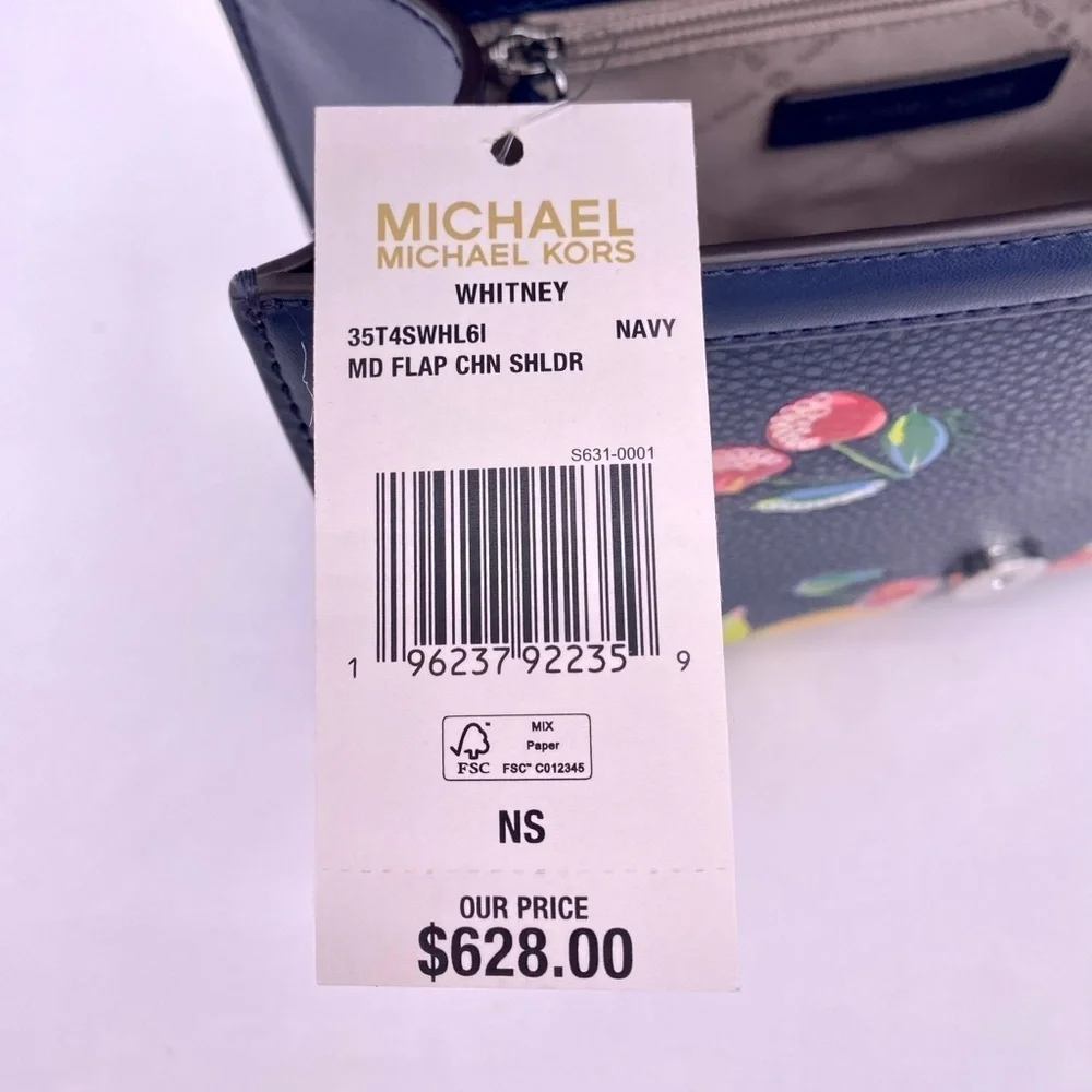 Michael Kors Whitney Medium Sequined Fruit Print Shoulder Bag Crossbody